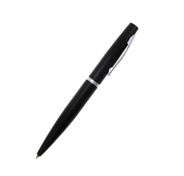 Penna Sfera Nera Sfondo Bianco — Foto Stock