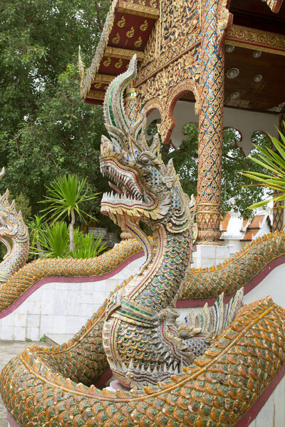 naga statue in Temple Thailand, Texture background