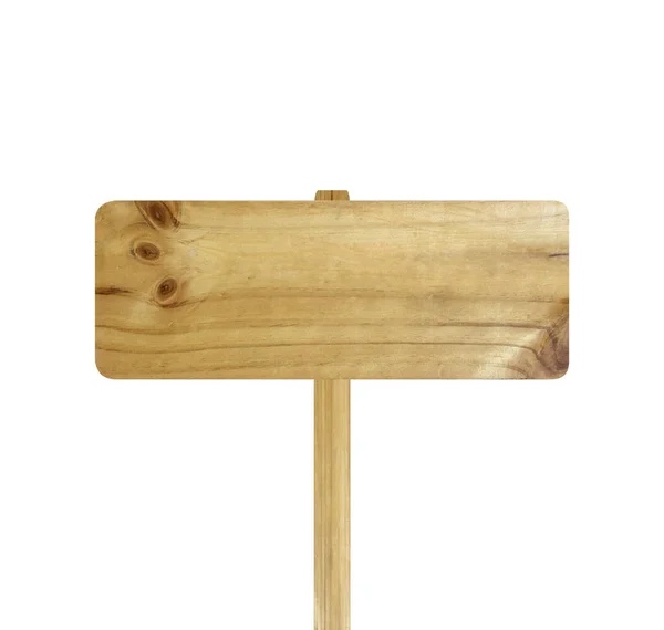 Dřevěný Znak Izolovaný Bílé Oříznutou Stezkou — Stock fotografie