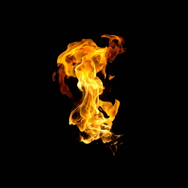 Fire Flames Black Background — Stock Photo, Image