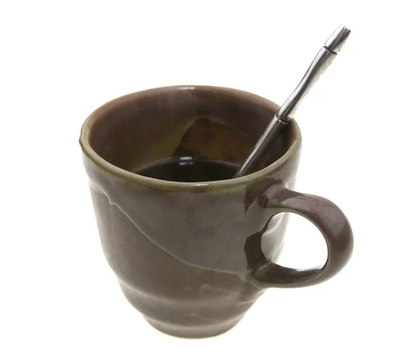 Tazza Caffè Isolato Sfondo Bianco — Foto Stock