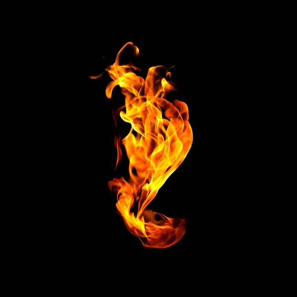 Fire Flames Black Background — Stock Photo, Image