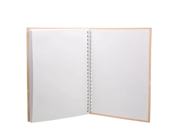 Notebook Izolované Bílém Pozadí — Stock fotografie