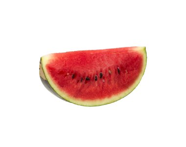 Beyaz arka planda izole edilmiş karpuz dilimleri..