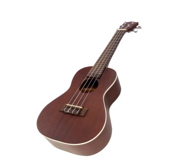 Beyaz arkaplanda Ukulele Hawai gitarı izole edilmiş