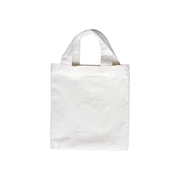 White Cloth Bag Isolated White Background — Stock Photo, Image