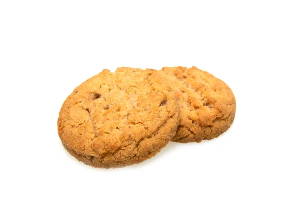 Cookies Που Απομονώνονται Λευκό Φόντο Γλυκά Μπισκότα — Φωτογραφία Αρχείου