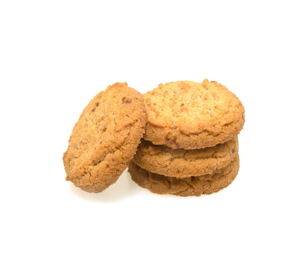 Cookies Isolerad Vit Bakgrund Söta Kex — Stockfoto