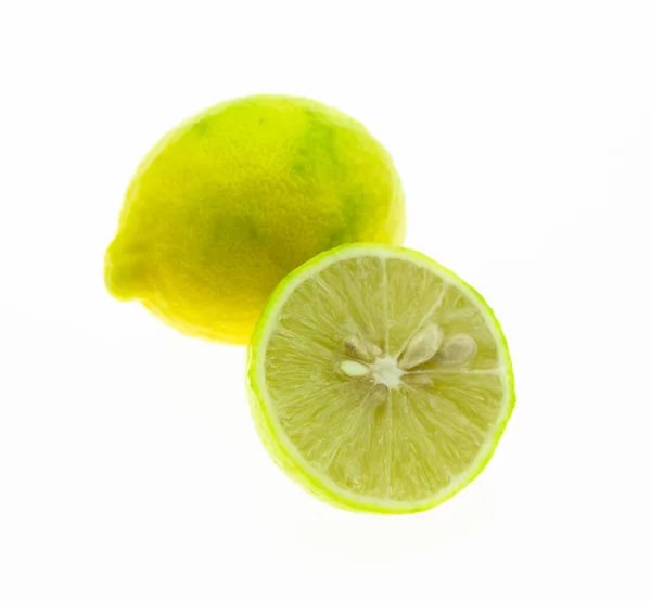 Lemons Slices Isolated White Background — 스톡 사진
