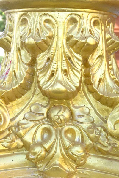 Sculpture Stuc Doré Dans Les Temples Thaïlandais — Photo