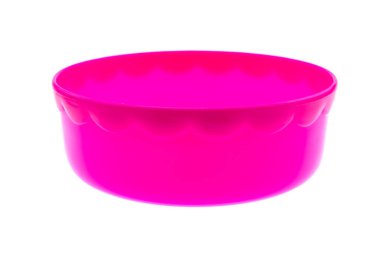 su kase plastik üzerinde beyaz izole