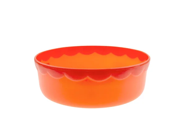 Plastic Water Bowl Isolated White Background — Fotografia de Stock