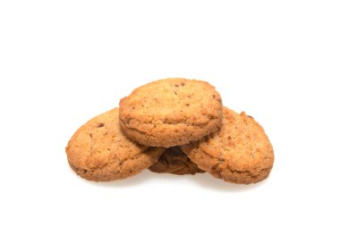 Beyaz arkaplanda ev yapımı kurabiye