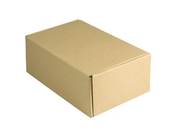 Χάρτινο Κουτί Λευκό Φόντο — Φωτογραφία Αρχείου