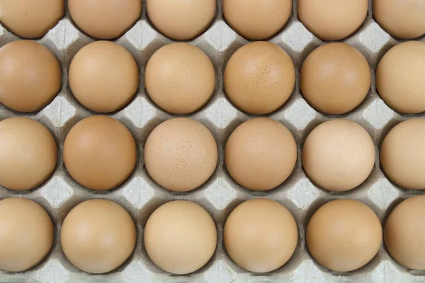 Chicken Eggs Fresh Cardboard Package Panel Eggs Paper Egg Panel — ストック写真