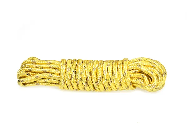 Synthetic Rope String White Background — Stok Foto