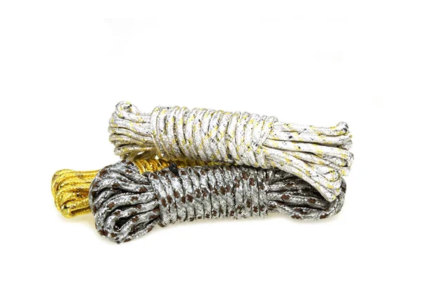 Synthetic Rope String White Background — Stock Photo, Image