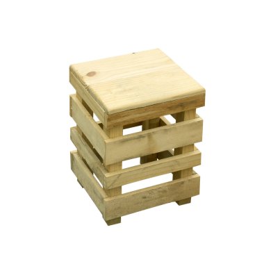 Ahşap Köy Sandalyesi Beyaz arka planda kullanmak için.