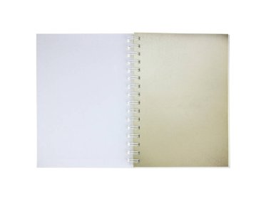 Not defteri beyaz arkaplanda izole edildi