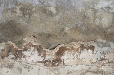 Eski beton duvar arka planı ve havan çatlakları
