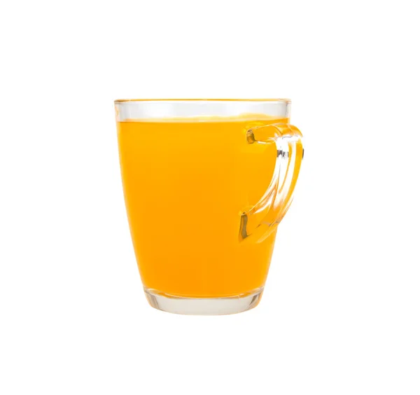 Sinaasappelsap Glas Geïsoleerd Witte Achtergrond — Stockfoto