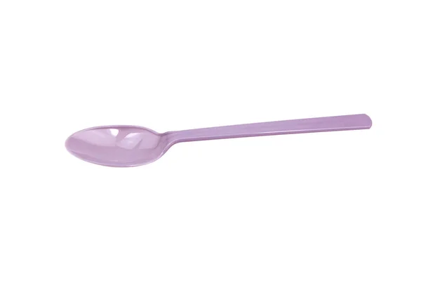 Plastic Spoon Isolated White Background — Stock Photo, Image