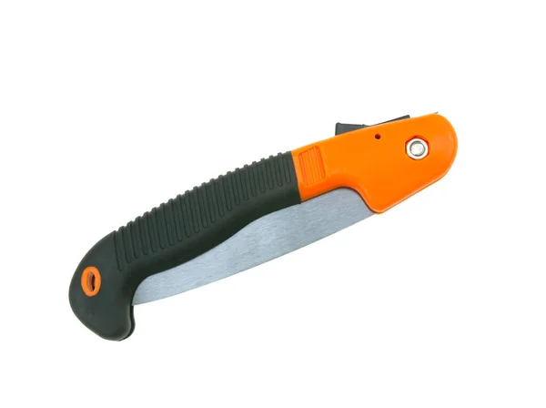 Pruning Saw Plastic Handle Isolated White Background — Fotografia de Stock