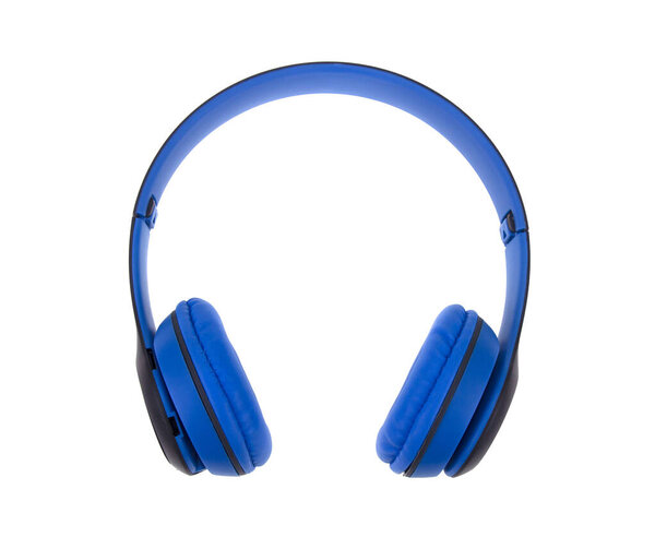 Wireless headphones on a white background.