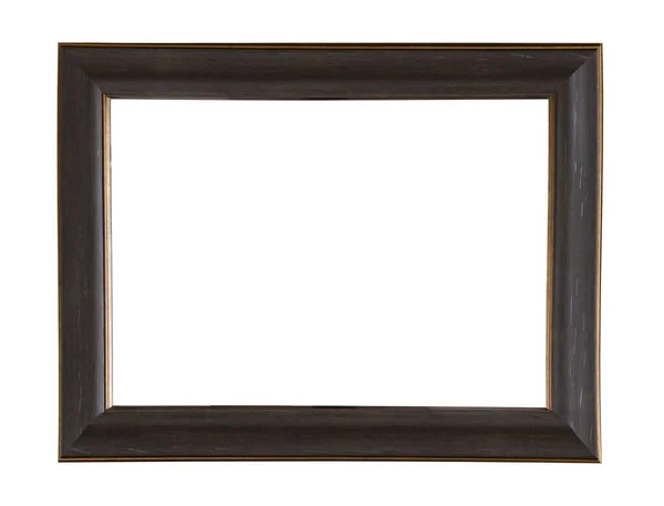 Wooden Photo Frame Isolated White Background — Stock Photo, Image