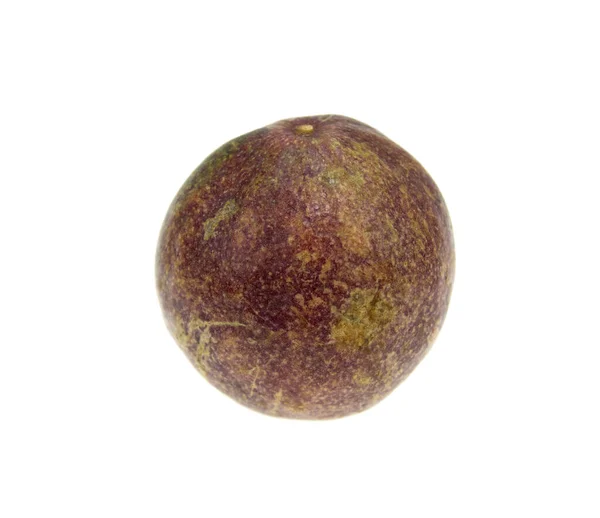 Passiflora Edulis Meyvesi Beyaz Arka Planda Izole — Stok fotoğraf