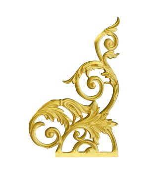 Süs malzemeleri, klasik altın çiçekli tasarımlar.