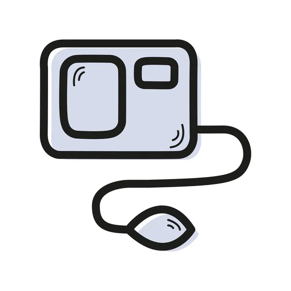 Іконка Лінійного Кольору Вигляді Медичного Тонометра — стокове фото