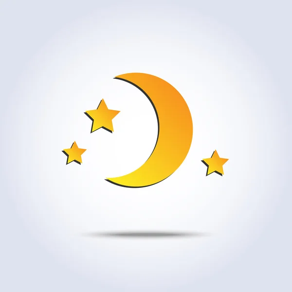 Moon icon — Stock Vector
