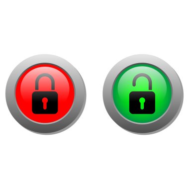 lock buttons clipart