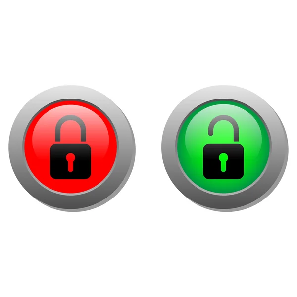 Lock buttons — Stock Vector