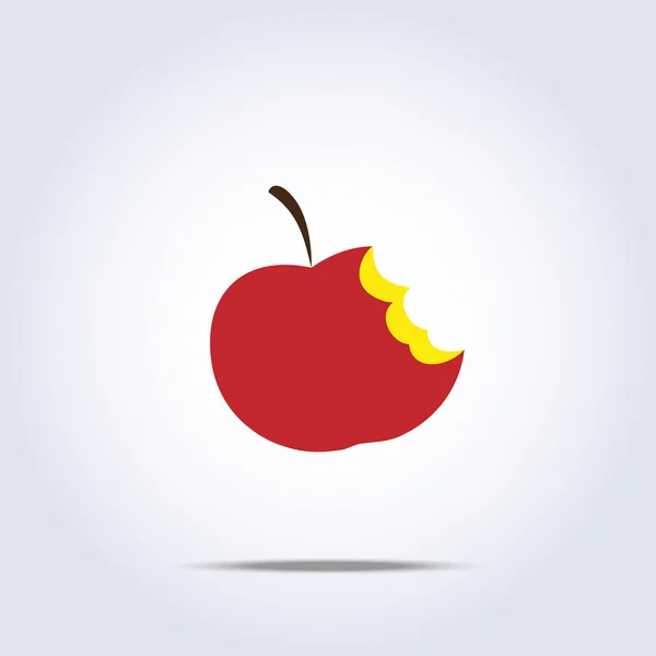 Icône de pomme mordue — Image vectorielle