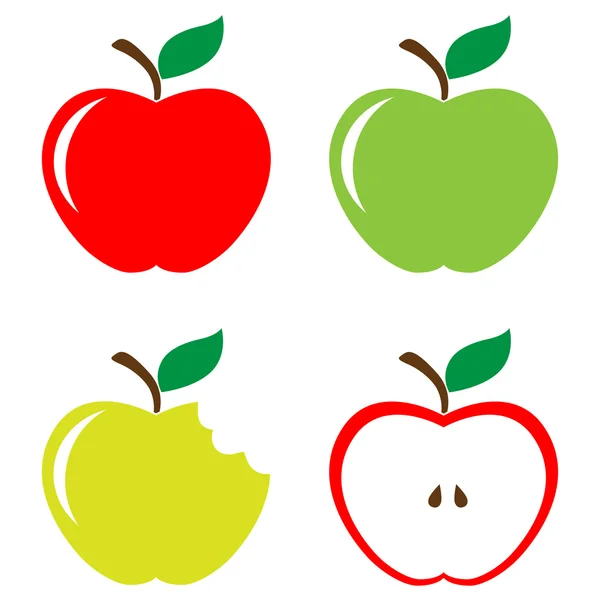 Set of apples — Stock Vector