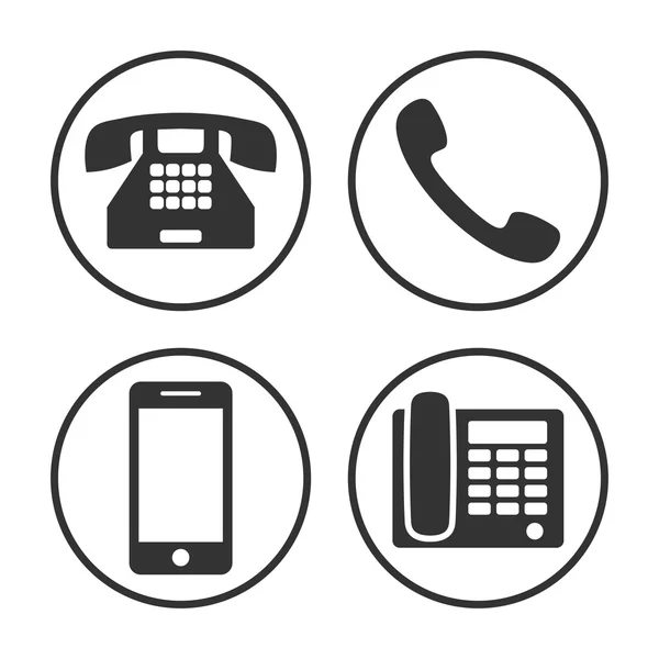 Set di semplice icona del telefono — Vettoriale Stock