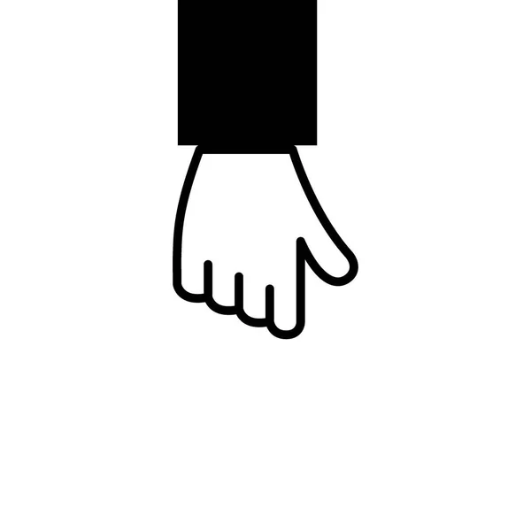 Hand keep icon cursor isolated on white — Stockvektor
