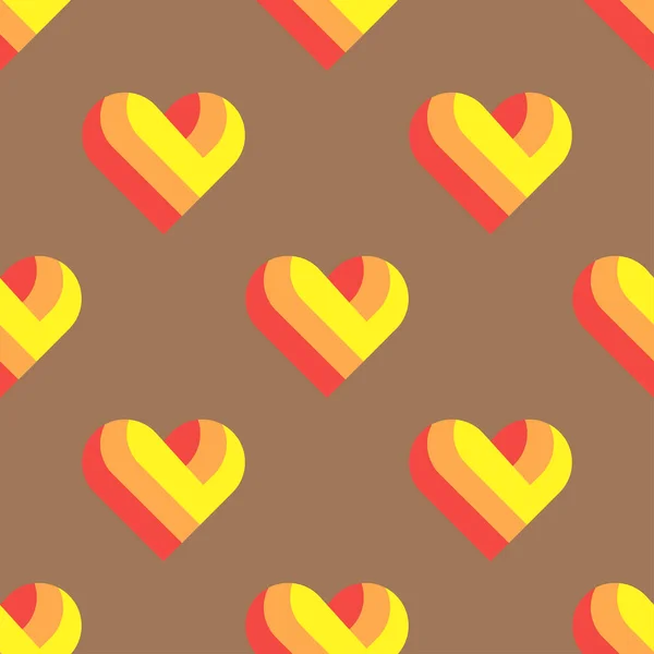 Logo arte corazones amor patrón de fondo sin costuras — Vector de stock