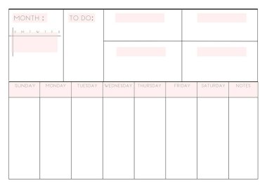 planlayıcı sayfa vektörü