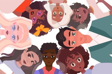 İnsanlarla tanışmak pankart adam kadın 