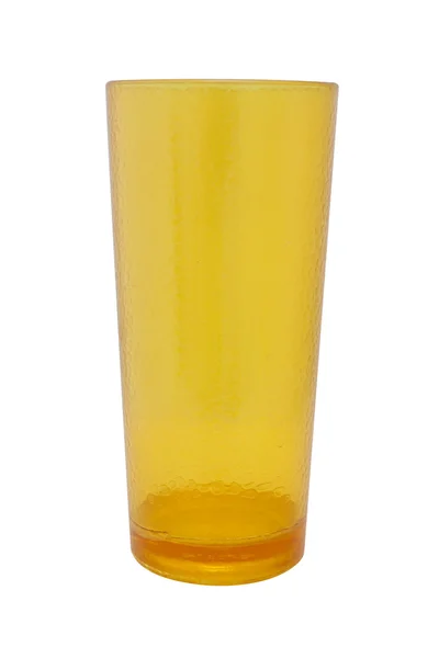 Żółte szkła z tworzywa sztucznego — Zdjęcie stockowe