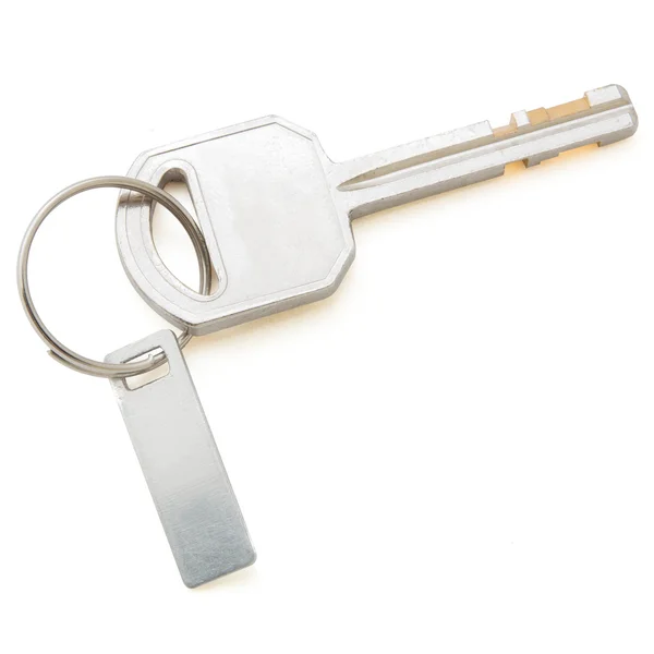 Isolerade nycklar på vitt med urklippsbana — Stockfoto
