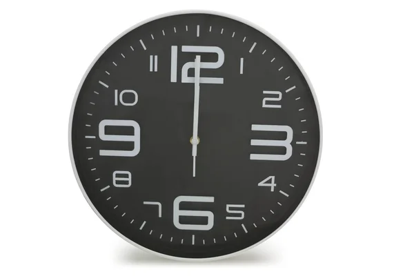 Zegar ścienny czarny — Zdjęcie stockowe