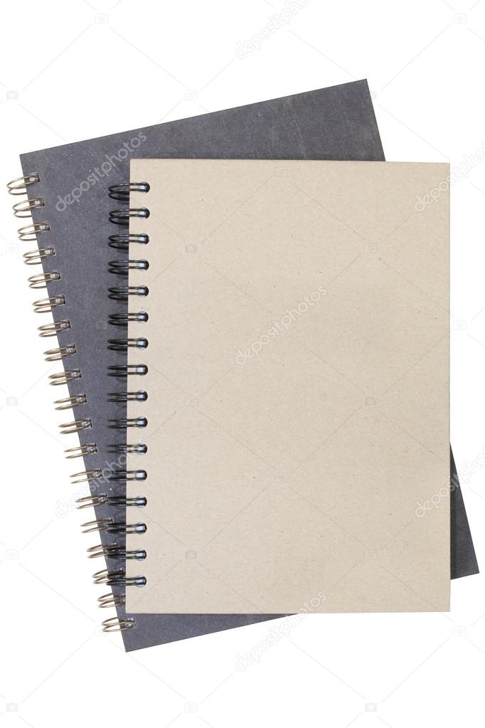 Two recycled paper notebook