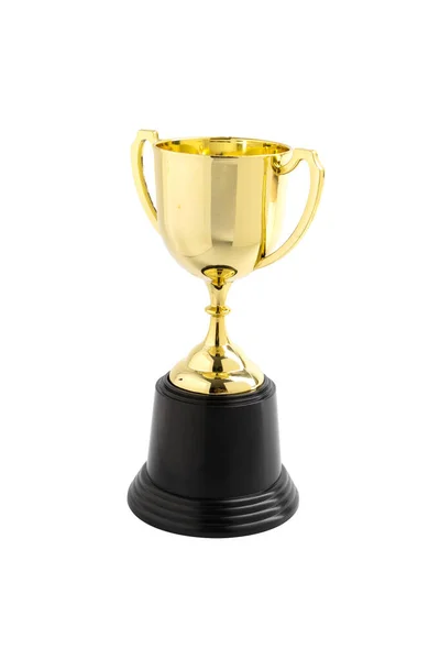 Gold Trophy Cup White Background — Stock Photo, Image