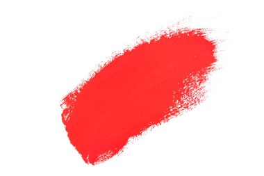 Beyaz arkaplanda kırmızı suluboya seti