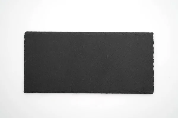 Empty Black Stone Plate White — Stock Fotó