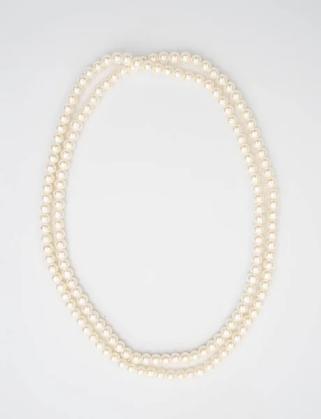 Pearl Necklace Isolate White Background — Photo